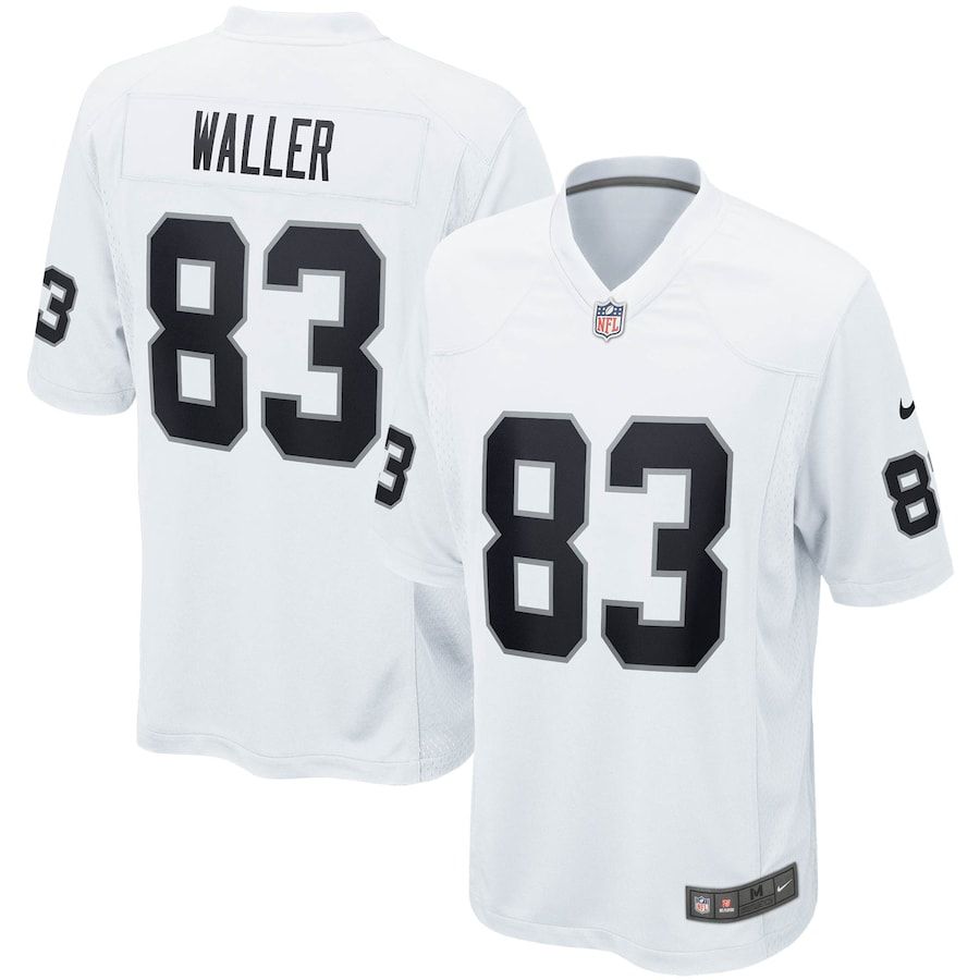 Men Oakland Raiders 83 Darren Waller Nike White Game NFL Jersey